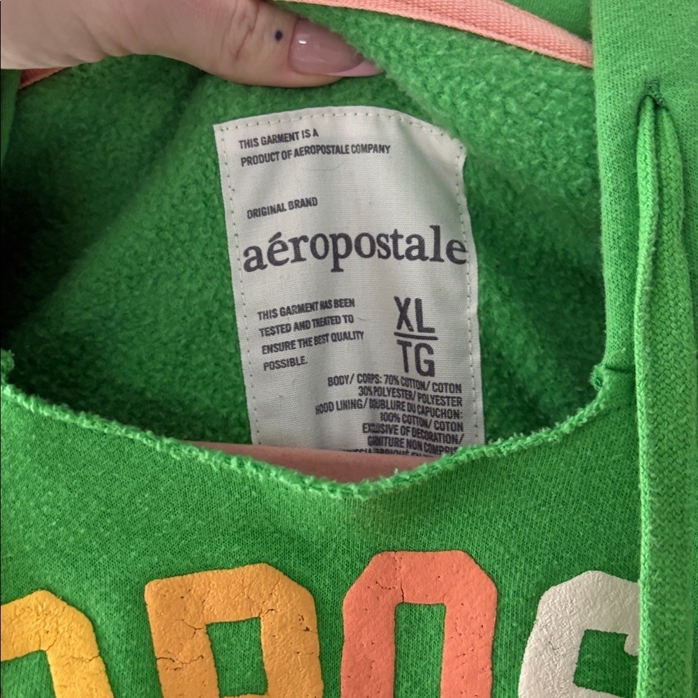 Y2K Aeropostale Green Hoodie - Picture 2 of 4
